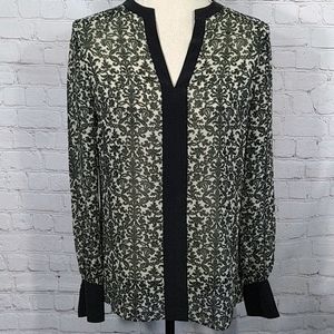 Tory Burch Black Cuffed V-Neck Tunic